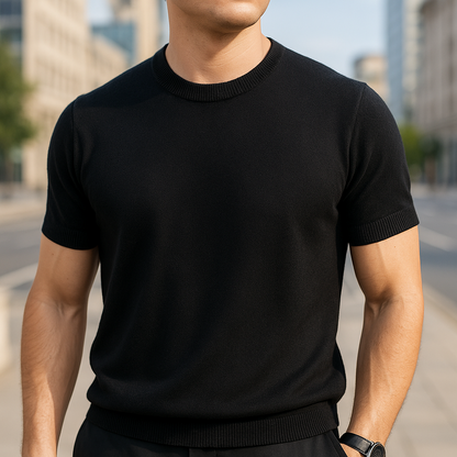 Milo Men’s T-Shirt featuring a soft merino wool blend, ideal for comfort and style, available in various sizes and colors. 7