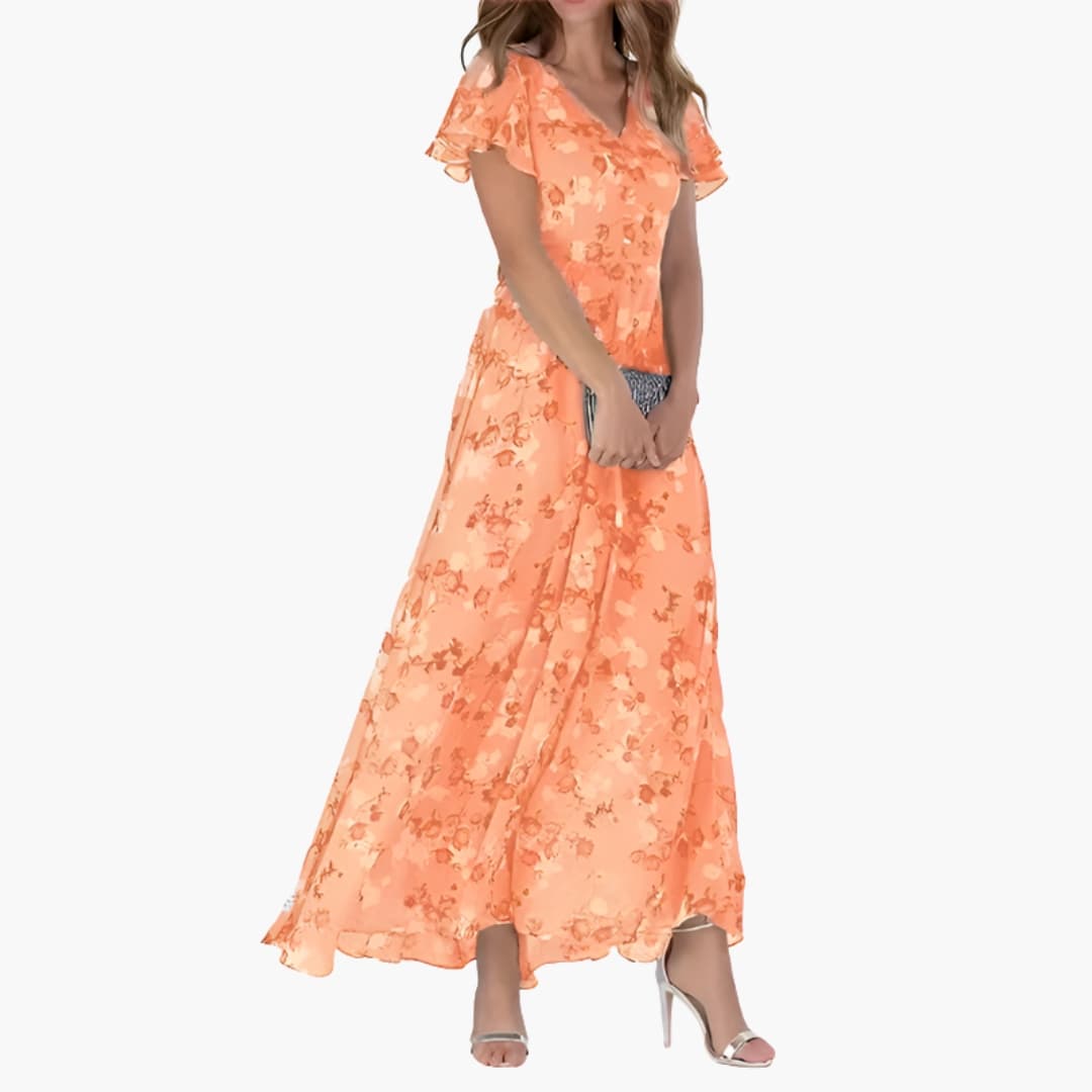 Mira Women’s Midi Dress featuring a round neck and sleeveless design, perfect for casual and formal occasions, showcasing a stylish and elegant silhouette. 4