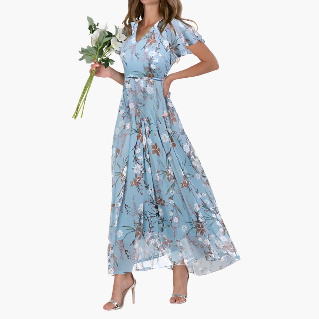 Mira Women’s Midi Dress featuring a round neck and sleeveless design, perfect for casual and formal occasions, showcasing a stylish and elegant silhouette. 5