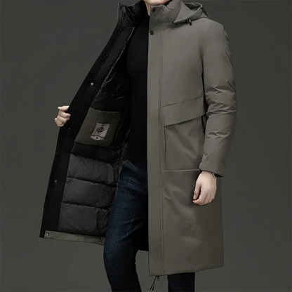 Nash Women's Hooded Long Winter Coat featuring a fully quilted design for maximum warmth and comfort in cold weather. 0