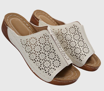 Natalie Women’s Orthopaedic Sandals featuring arch support and a convenient slip-on design, perfect for comfort and style. 0