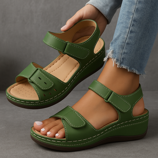 Nina Women's Sandals featuring orthopedic cushioning and an adjustable strap design for ultimate comfort and support. 0