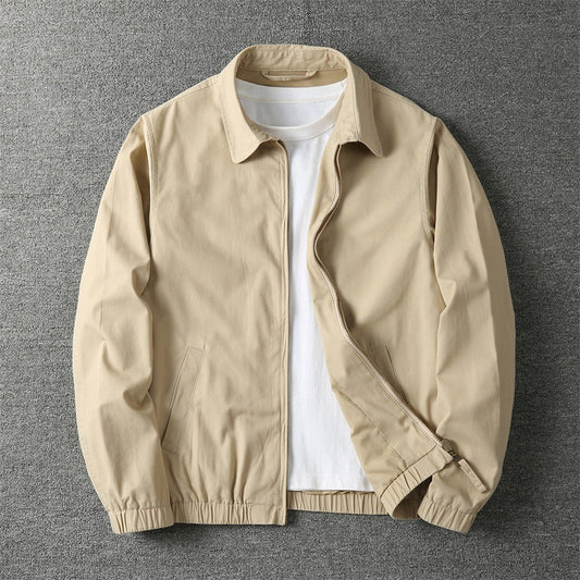Noble Men's Casual Jacket featuring zipper fastening and elastic cuffs, perfect for stylish outdoor wear. 0