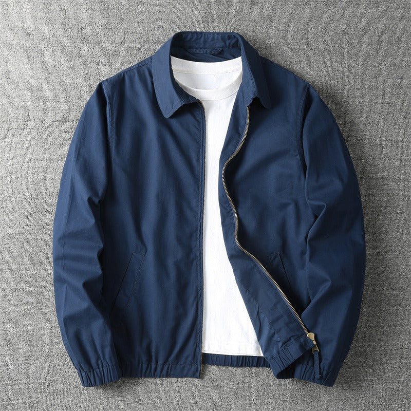 Noble Men's Casual Jacket featuring zipper fastening and elastic cuffs, perfect for stylish outdoor wear. 2