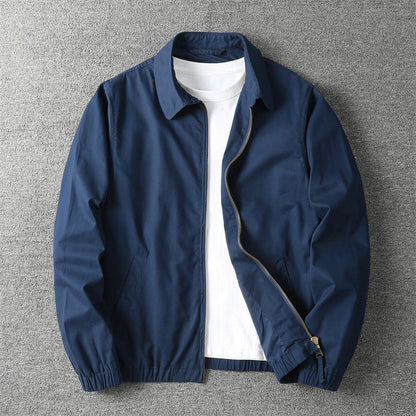 Noble Men's Casual Jacket featuring zipper fastening and elastic cuffs, perfect for stylish outdoor wear. 2