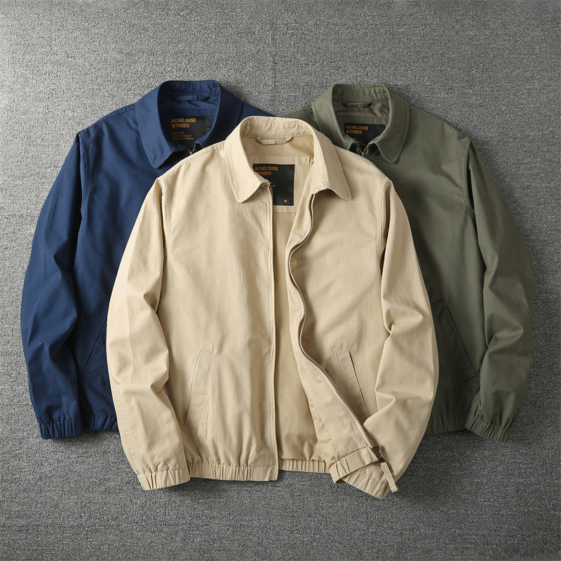 Noble Men's Casual Jacket featuring zipper fastening and elastic cuffs, perfect for stylish outdoor wear. 3