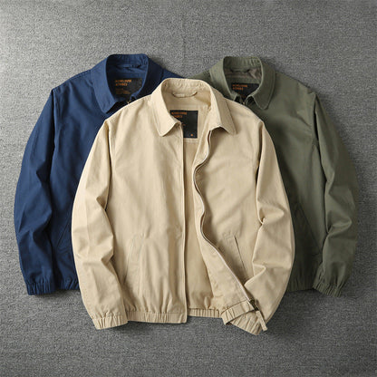 Noble Men's Casual Jacket featuring zipper fastening and elastic cuffs, perfect for stylish outdoor wear. 3