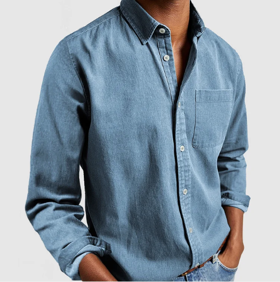 Noble men's dress shirt featuring a classic buttoned collar and elegant vintage design, perfect for formal occasions and stylish ensembles. 4