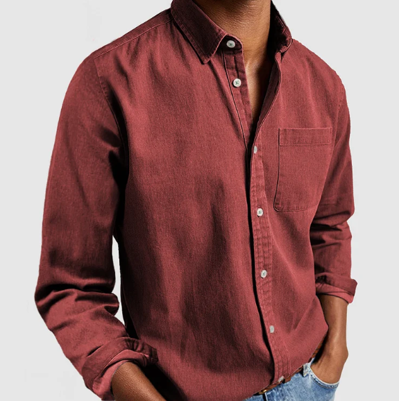 Noble men's dress shirt featuring a classic buttoned collar and elegant vintage design, perfect for formal occasions and stylish ensembles. 8