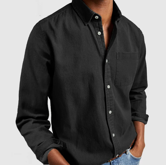 Noble men's dress shirt featuring a classic buttoned collar and elegant vintage design, perfect for formal occasions and stylish ensembles. 9