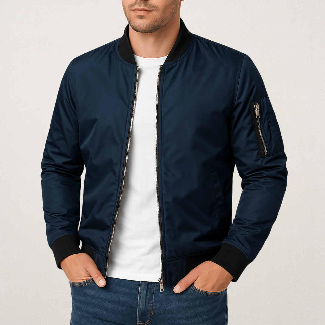 Noble men's jacket featuring a classic cut, designed for style and comfort, equipped with functional pockets for convenience. 0