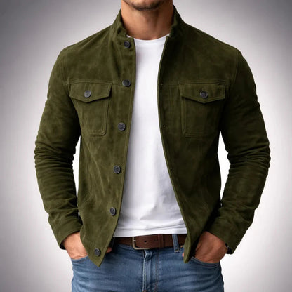 Noble men's jacket featuring a stylish military accent and two functional pockets, perfect for both casual and formal occasions. 0