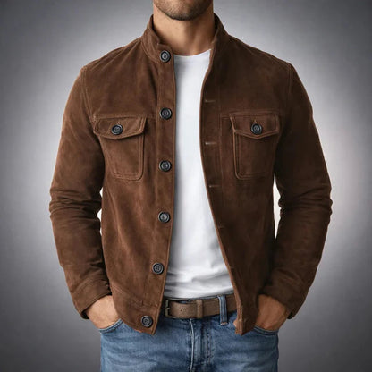 Noble men's jacket featuring a stylish military accent and two functional pockets, perfect for both casual and formal occasions. 2