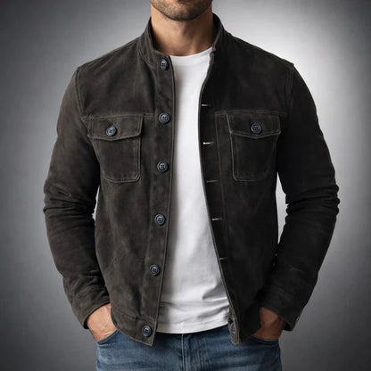 Noble men's jacket featuring a stylish military accent and two functional pockets, perfect for both casual and formal occasions. 3