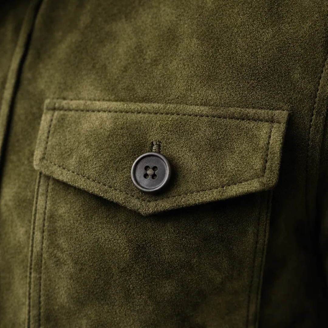 Noble men's jacket featuring a stylish military accent and two functional pockets, perfect for both casual and formal occasions. 4
