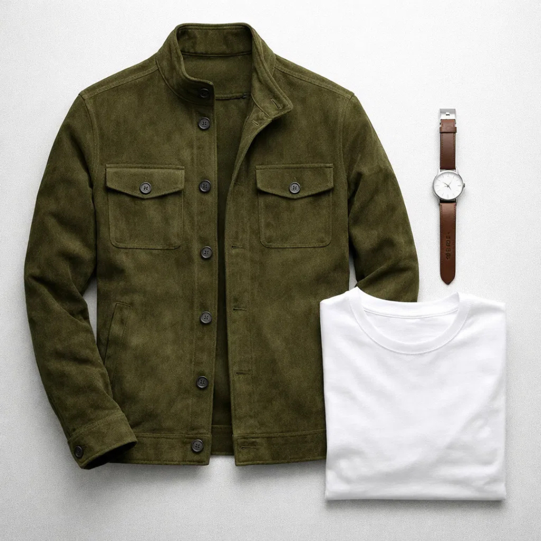 Noble men's jacket featuring a stylish military accent and two functional pockets, perfect for both casual and formal occasions. 5