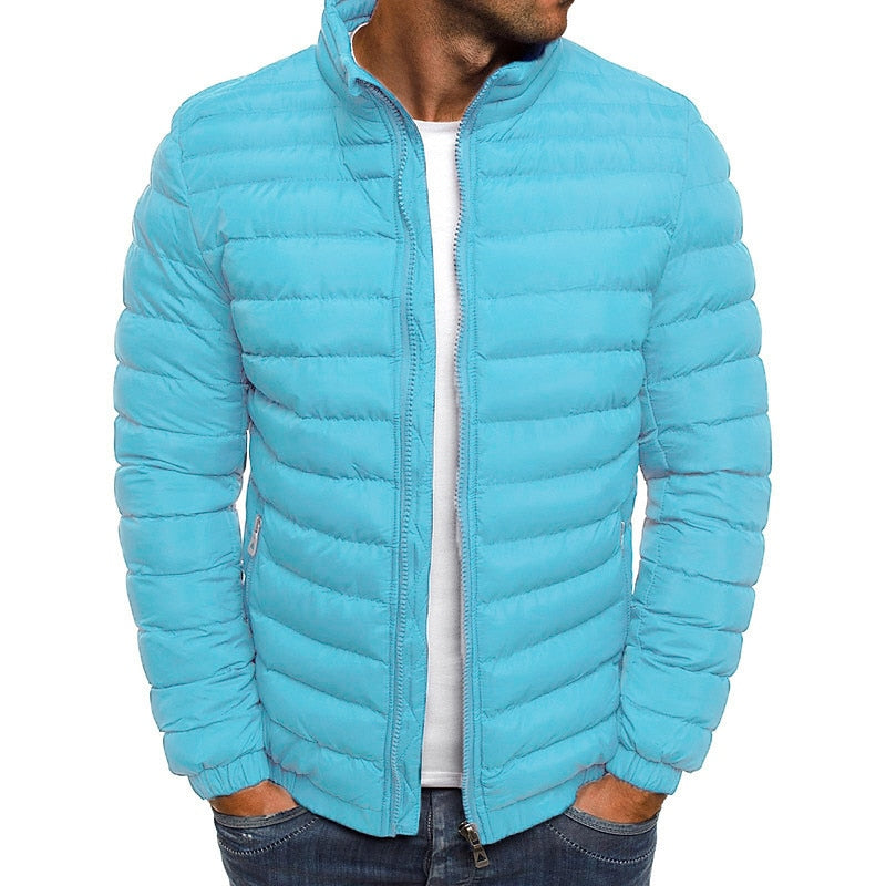 Noble Men's Puffer Jacket in sleek black, featuring a lightweight quilted design and modern fit, perfect for winter wear and outdoor activities. 0
