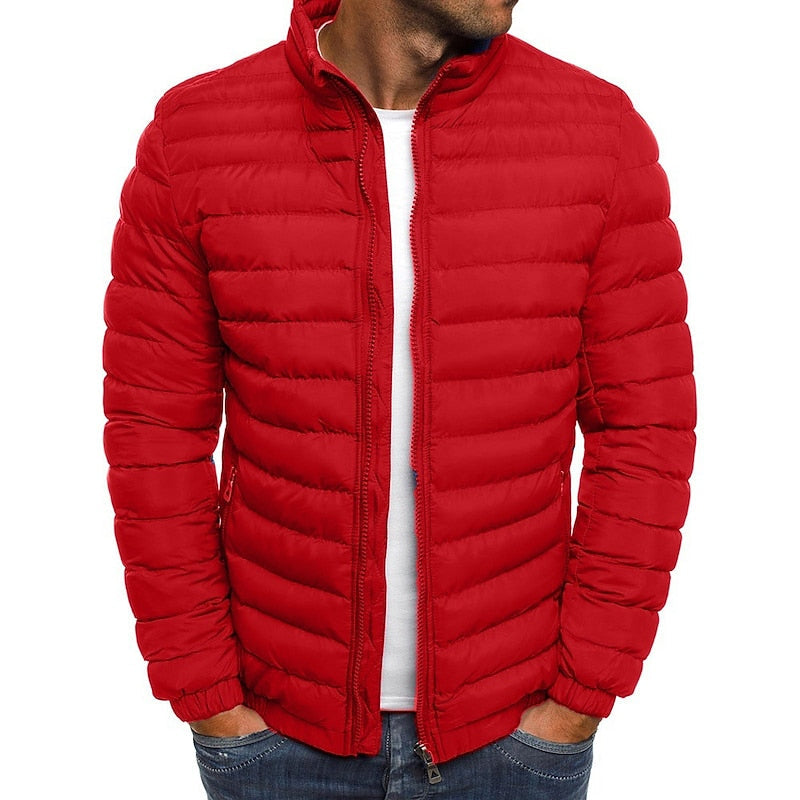 Noble Men's Puffer Jacket in sleek black, featuring a lightweight quilted design and modern fit, perfect for winter wear and outdoor activities. 1