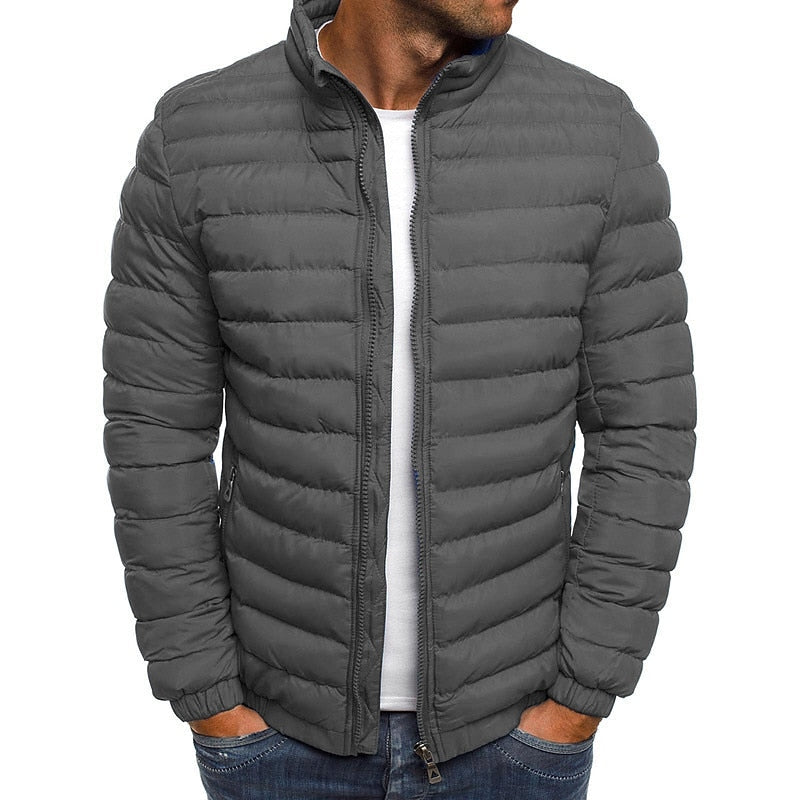 Noble Men's Puffer Jacket in sleek black, featuring a lightweight quilted design and modern fit, perfect for winter wear and outdoor activities. 2