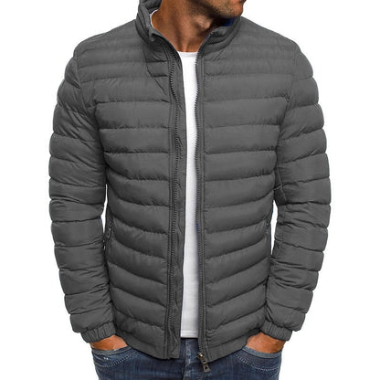 Noble Men's Puffer Jacket in sleek black, featuring a lightweight quilted design and modern fit, perfect for winter wear and outdoor activities. 2