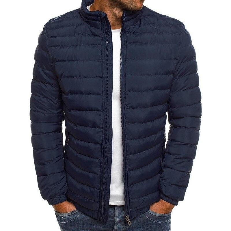 Noble Men's Puffer Jacket in sleek black, featuring a lightweight quilted design and modern fit, perfect for winter wear and outdoor activities. 4