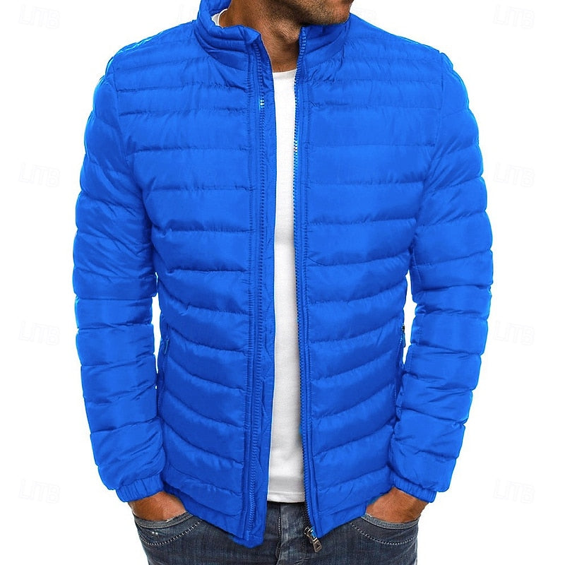 Noble Men's Puffer Jacket in sleek black, featuring a lightweight quilted design and modern fit, perfect for winter wear and outdoor activities. 6