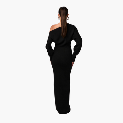 Opal Women's Cocktail Dress featuring an elegant off-shoulder design and a flattering fit, perfect for formal events and special occasions. 1