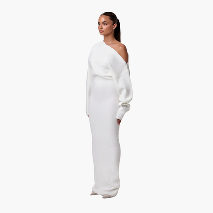 Opal Women's Cocktail Dress featuring an elegant off-shoulder design and a flattering fit, perfect for formal events and special occasions. 2