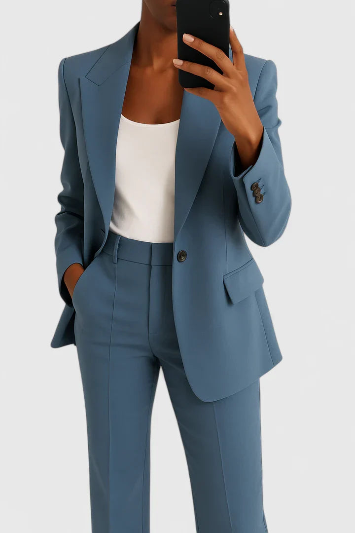 Palynette Women’s Two-Piece Suit Set featuring an elegant silhouette and versatile style, perfect for professional or casual occasions. 0