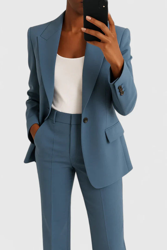 Palynette Women’s Two-Piece Suit Set featuring an elegant silhouette and versatile style, perfect for professional or casual occasions. 0