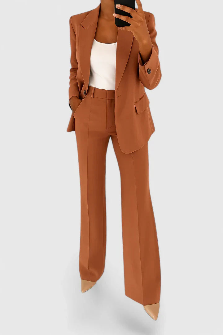 Palynette Women’s Two-Piece Suit Set featuring an elegant silhouette and versatile style, perfect for professional or casual occasions. 4