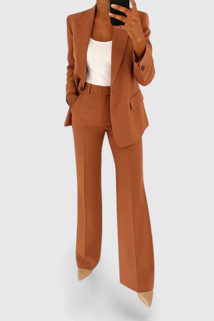 Palynette Women’s Two-Piece Suit Set featuring an elegant silhouette and versatile style, perfect for professional or casual occasions. 4