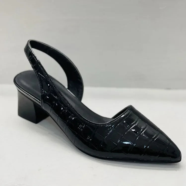 Pura Women's Pumps featuring a stylish pointed toe and an adjustable slingback strap, perfect for elegant occasions and comfortable wear. 4