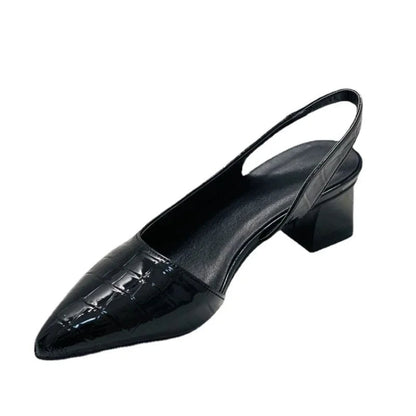 Pura Women's Pumps featuring a stylish pointed toe and an adjustable slingback strap, perfect for elegant occasions and comfortable wear. 5