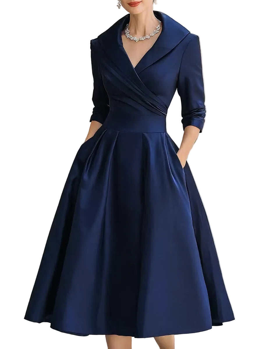 Radiant Women's Midi Dress featuring an elegant shine, designed for a flattering fit, perfect for any occasion. 0