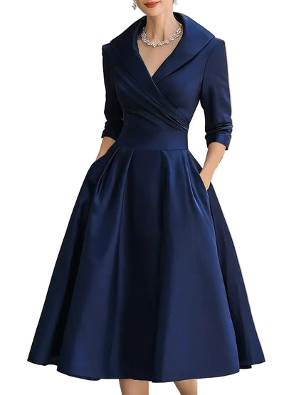 Radiant Women's Midi Dress featuring an elegant shine, designed for a flattering fit, perfect for any occasion. 0