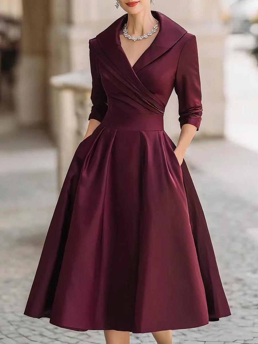 Radiant Women's Midi Dress featuring an elegant shine, designed for a flattering fit, perfect for any occasion. 1