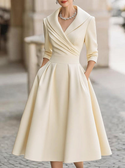Radiant Women's Midi Dress featuring an elegant shine, designed for a flattering fit, perfect for any occasion. 2