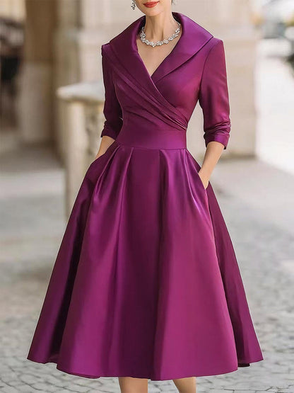 Radiant Women's Midi Dress featuring an elegant shine, designed for a flattering fit, perfect for any occasion. 3