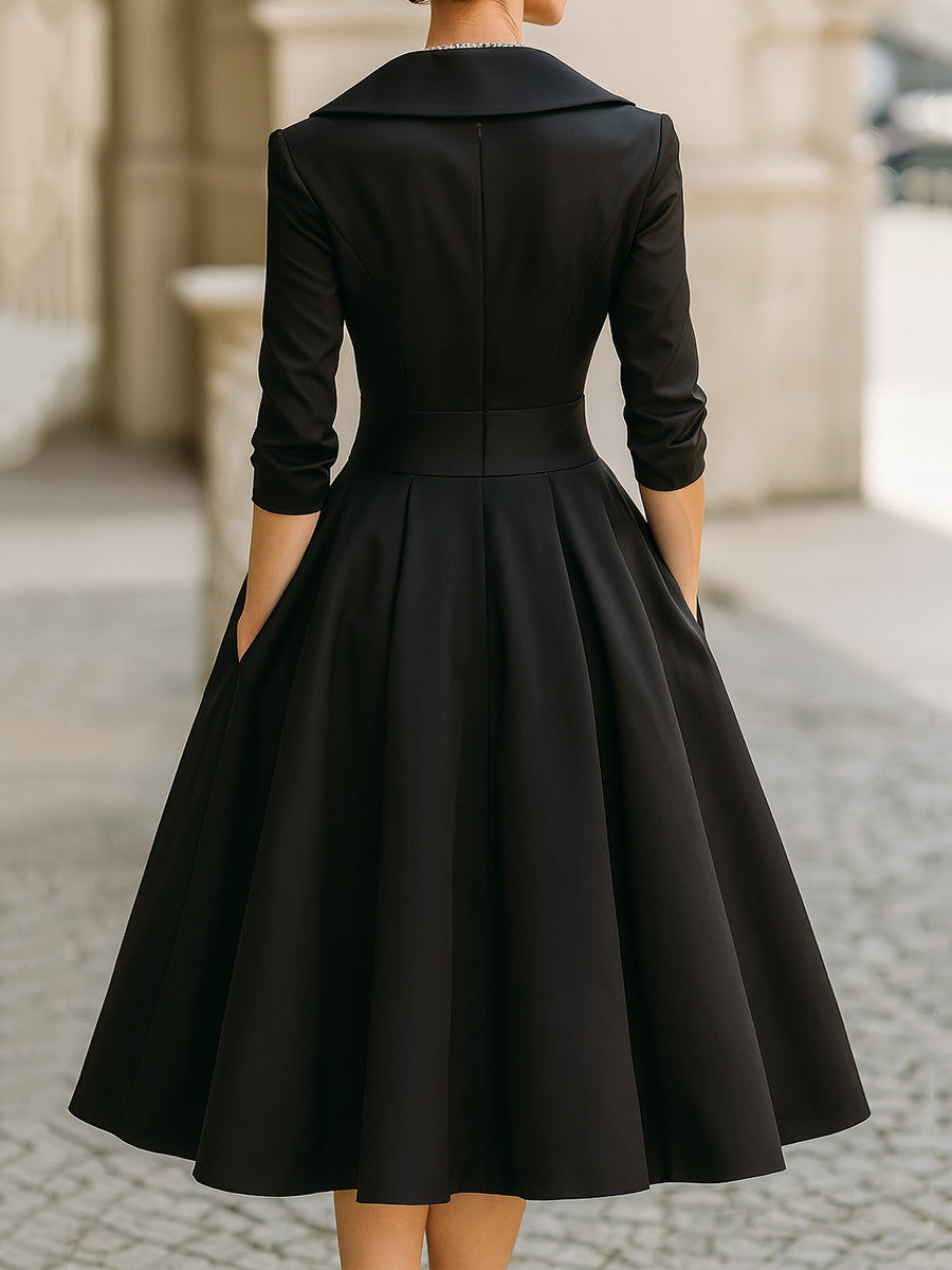 Radiant Women's Midi Dress featuring an elegant shine, designed for a flattering fit, perfect for any occasion. 5