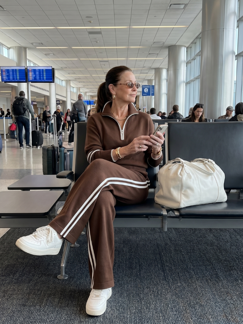Raven Women's Lounge Set featuring a zip neck long sleeve top and wide leg pants, perfect for comfortable and stylish home wear. 4