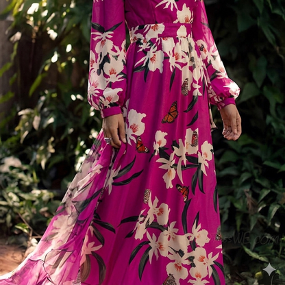 Raya Women’s Dress featuring a flowy fit and vibrant floral design, perfect for stylish summer wear. 3
