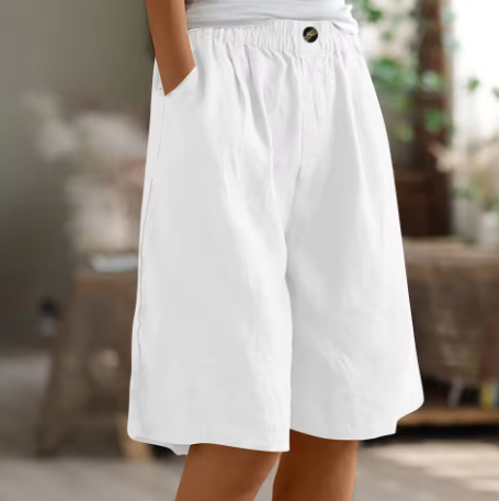 Renee Women's Relaxed Fit Shorts featuring an elastic waistband, perfect for comfortable casual wear and summer outings. 12
