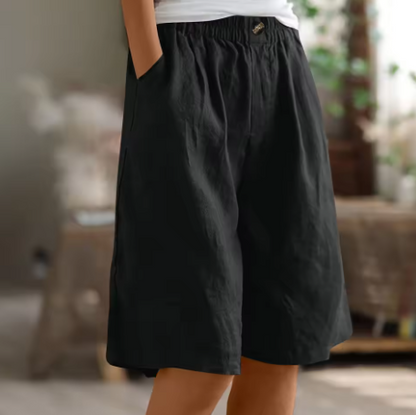 Renee Women's Relaxed Fit Shorts featuring an elastic waistband, perfect for comfortable casual wear and summer outings. 9
