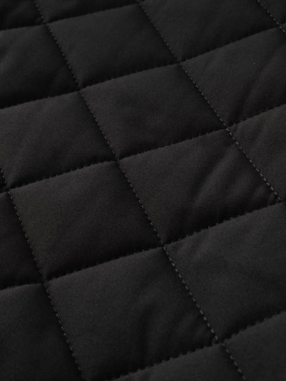 Reuben Men's Quilted Bomber Jacket featuring warm plush lining and a classic design, perfect for stylish comfort in cold weather. 4