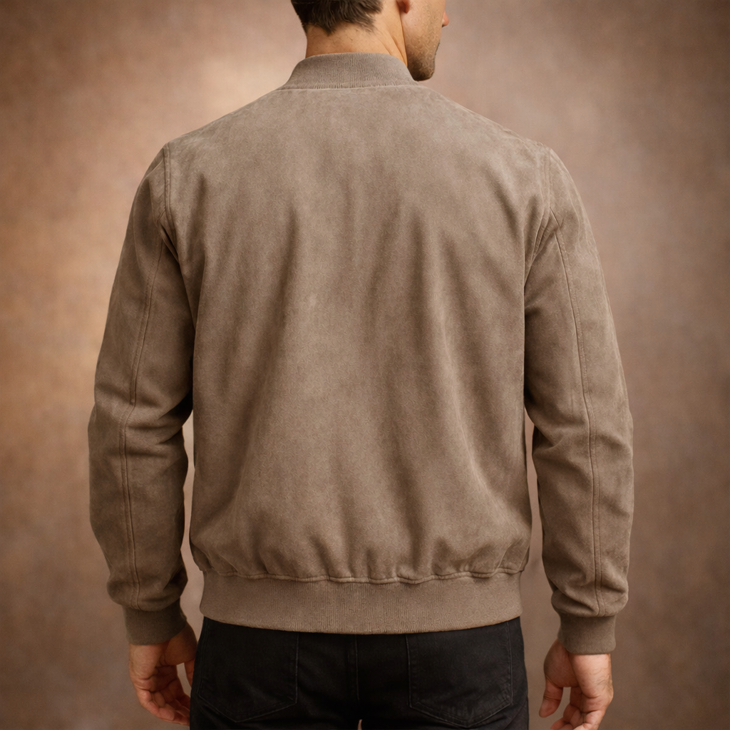 Sable Men's Jacket featuring a lightweight suede-look design and modern fit, perfect for stylish layering in any season. 3