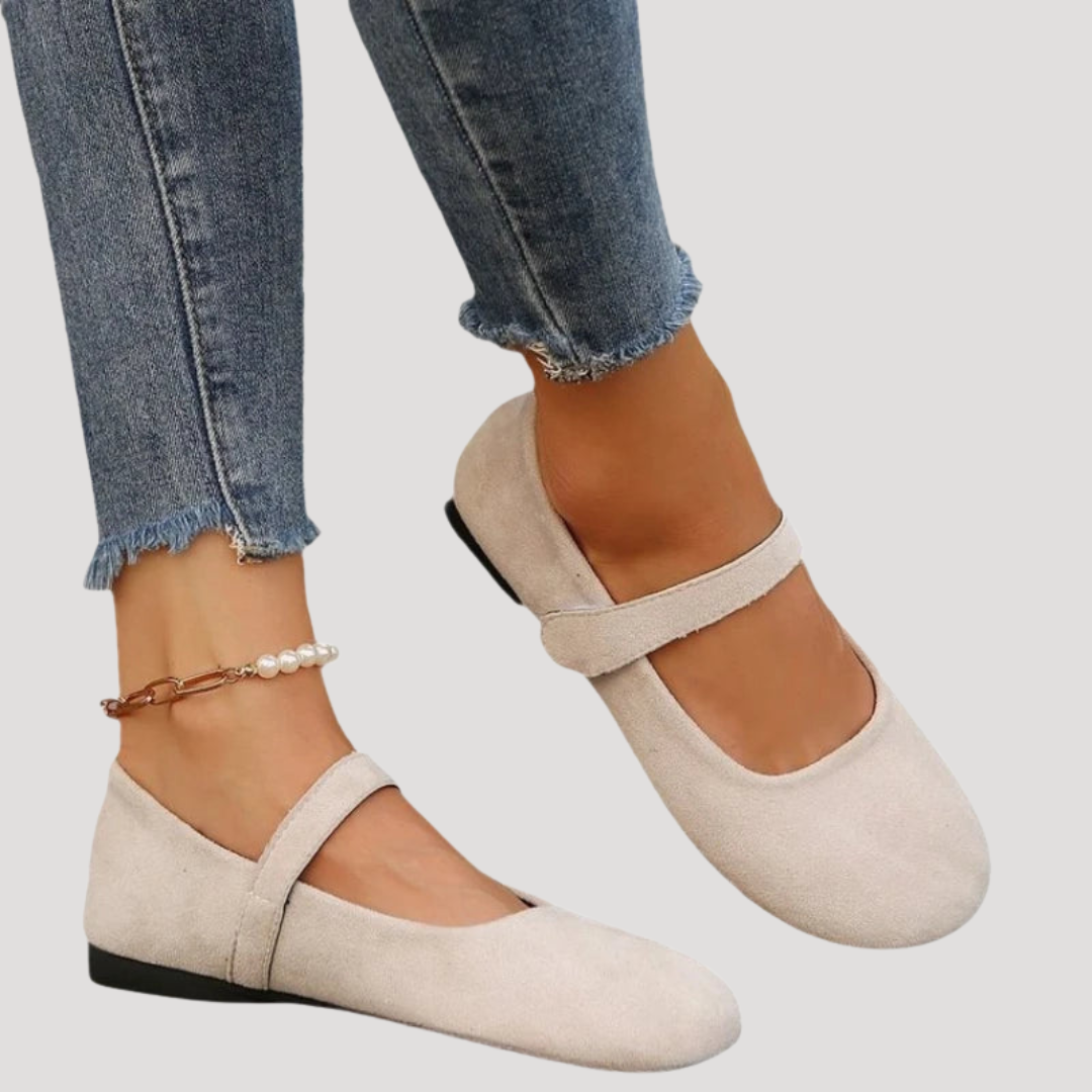 Sera Women’s Mary Jane Flats featuring a soft suede finish and a secure strap for comfortable and stylish everyday wear. 3