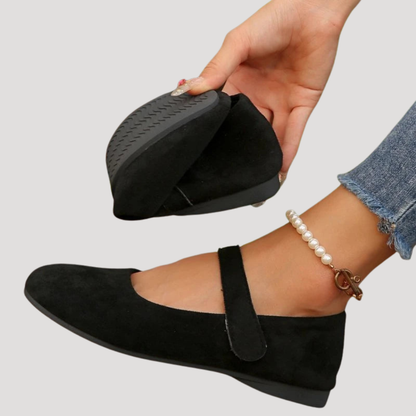 Sera Women’s Mary Jane Flats featuring a soft suede finish and a secure strap for comfortable and stylish everyday wear. 4