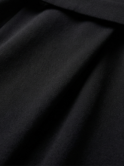 Sereia Women’s Midi Dress featuring a stylish waist band and elegant cape sleeves, perfect for sophisticated occasions. 4