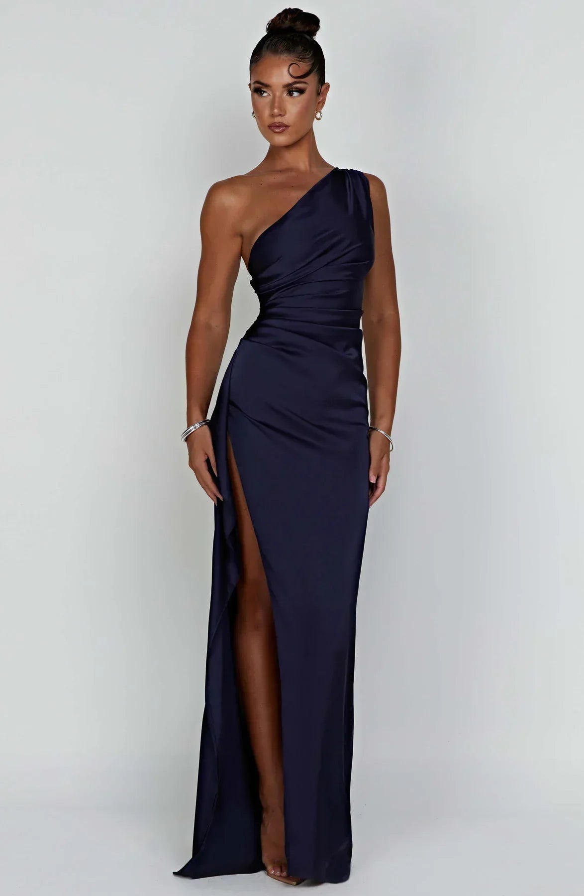 Seren Women’s Cocktail Dress with Pleated Design and One-Shoulder Neckline 11